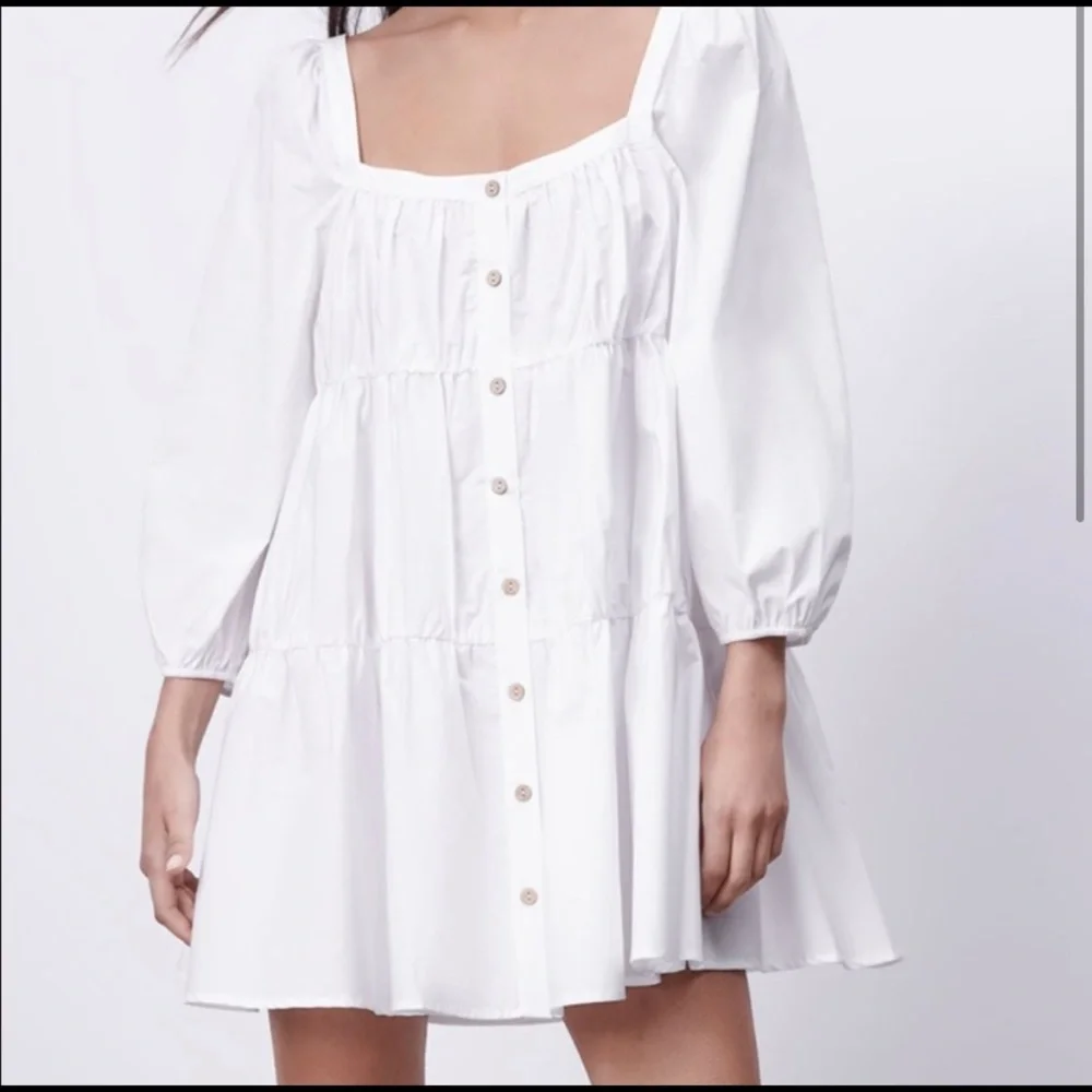NWT! Zara white Poplin Dress - Picture 1 of 2